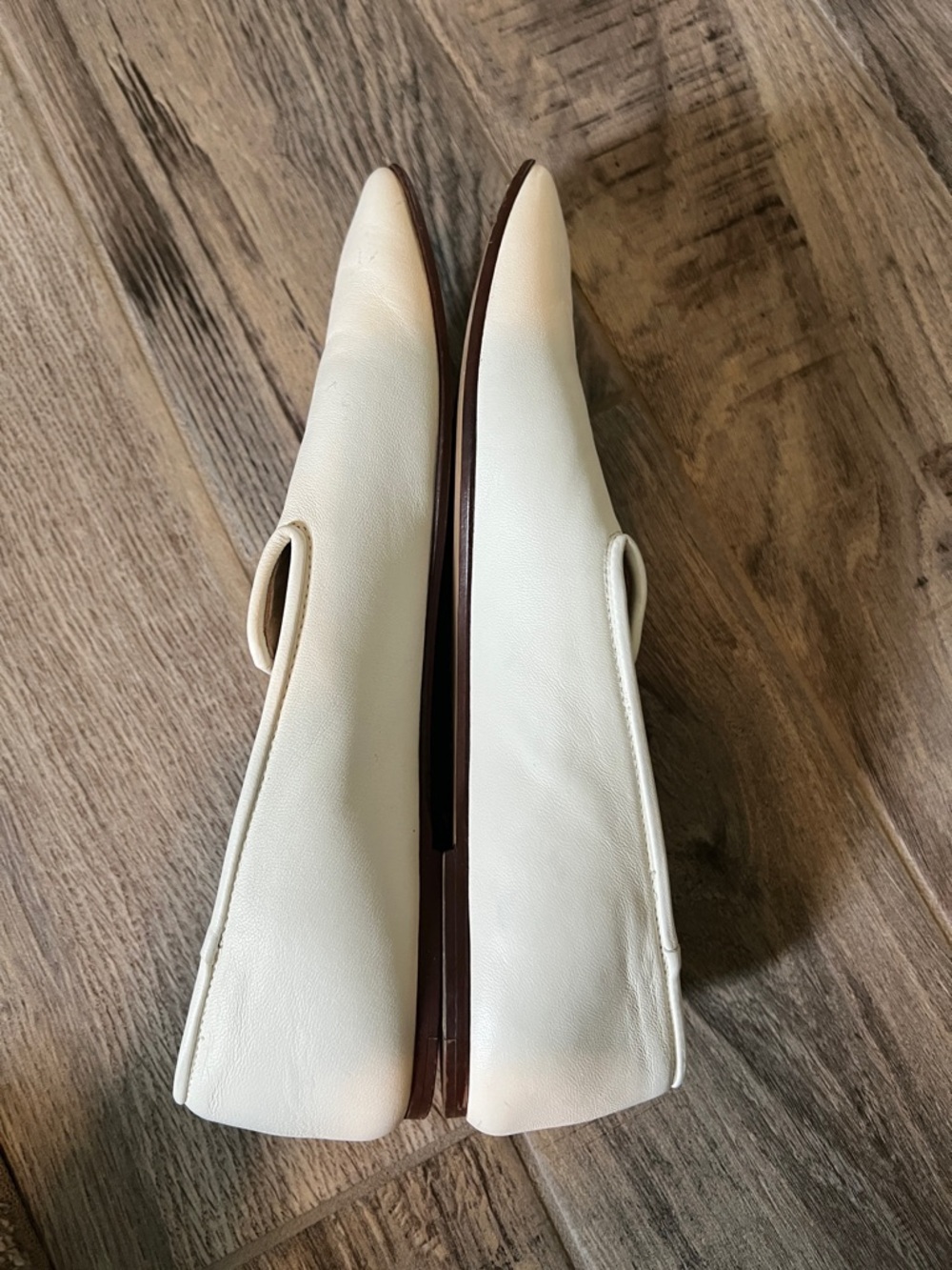 Everlane Cream Leather Slip-On Loafers - Picture 4 of 6